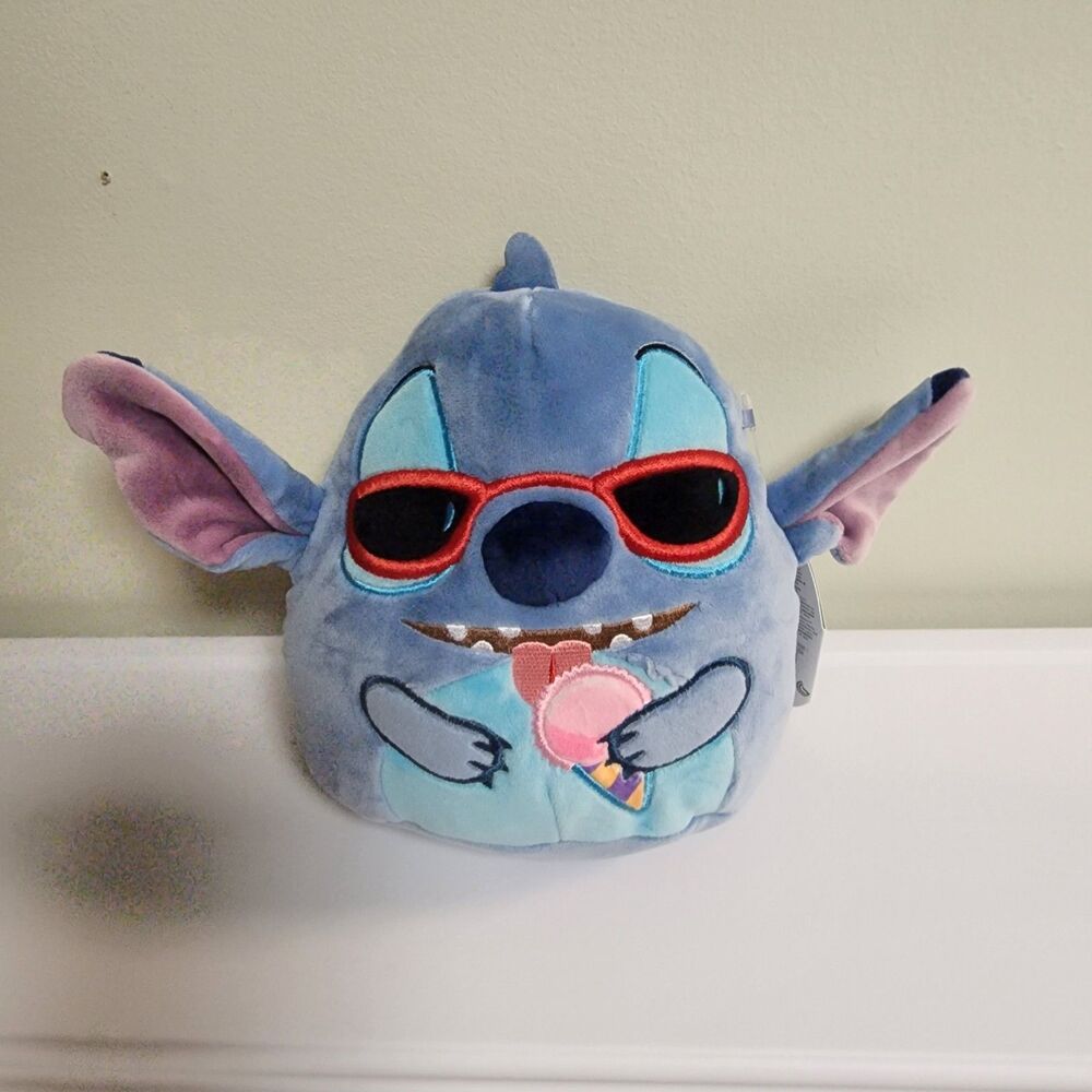 Squishmallows Disney Stitch Ice Cream & Sunglasses 6.5" Soft Plush NWT Lilo &